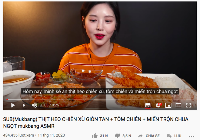 Nữ YouTuber mukbang Hàn bị tố “nhè đồ ăn” bất ngờ trở lại sau 2 tháng ở ẩn, biểu cảm khác thường khi ăn gây chú ý - Ảnh 2.