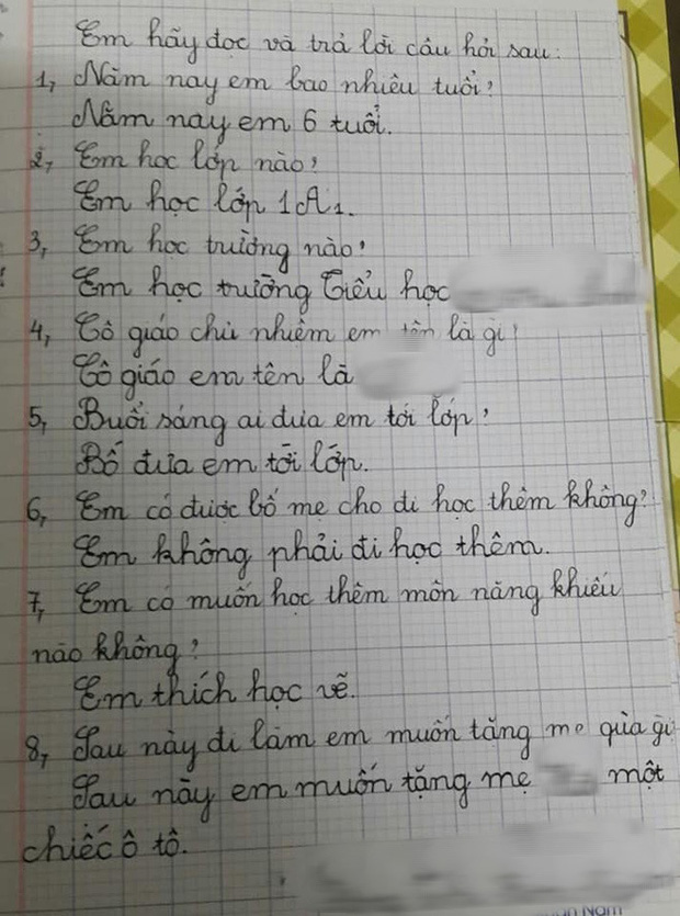 Hỏi: Muốn tặng mẹ món quà gì?, cô nhóc chỉ ghi 2 chữ khiến mẹ ưng cái bụng lắm - Ảnh 1.