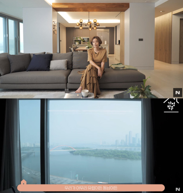 Mẹ Kim Tan Kim Sung Ryung khoe căn hộ cao cấp ở với chồng đại gia: View sông Hàn, bàn ăn khổng lồ khiến khách mời rớt hàm - Ảnh 1.