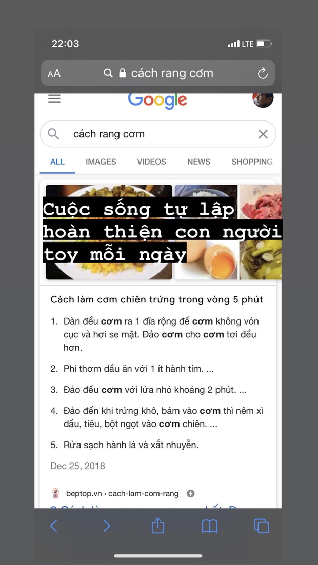 Có chàng trai đã 26 tuổi đầu nhưng vẫn phải lên hỏi chị Google cách… rang cơm, xem thành quả mà chỉ biết “cười bật thành tiếng” - Ảnh 3.