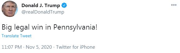 [Trump-Biden 214-264] Tòa Pennsylvania ra quyết định quan trọng tại Philadelphia: Ông Trump ca ngợi thắng lợi lớn - Ảnh 1.