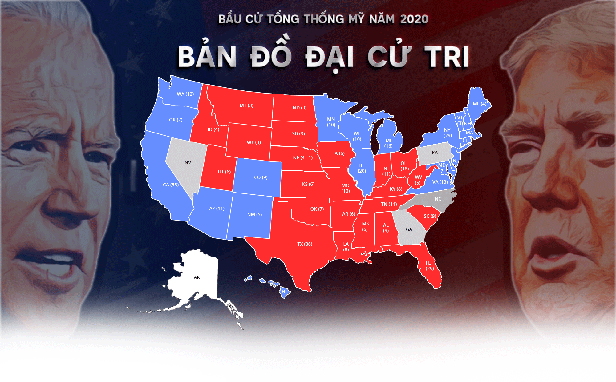 [Trump-Biden 214-264] Mọi sự chú ý đổ dồn vào bang chiến trường Georgia: Có thể đổi màu bất kỳ lúc nào! - Ảnh 1.