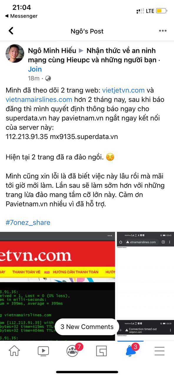 Hieupc ra tay, góp phần xoá sổ 2 trang web giả Vietnam Airlines và Vietjet Air lừa đảo bán vé máy bay! - Ảnh 2.