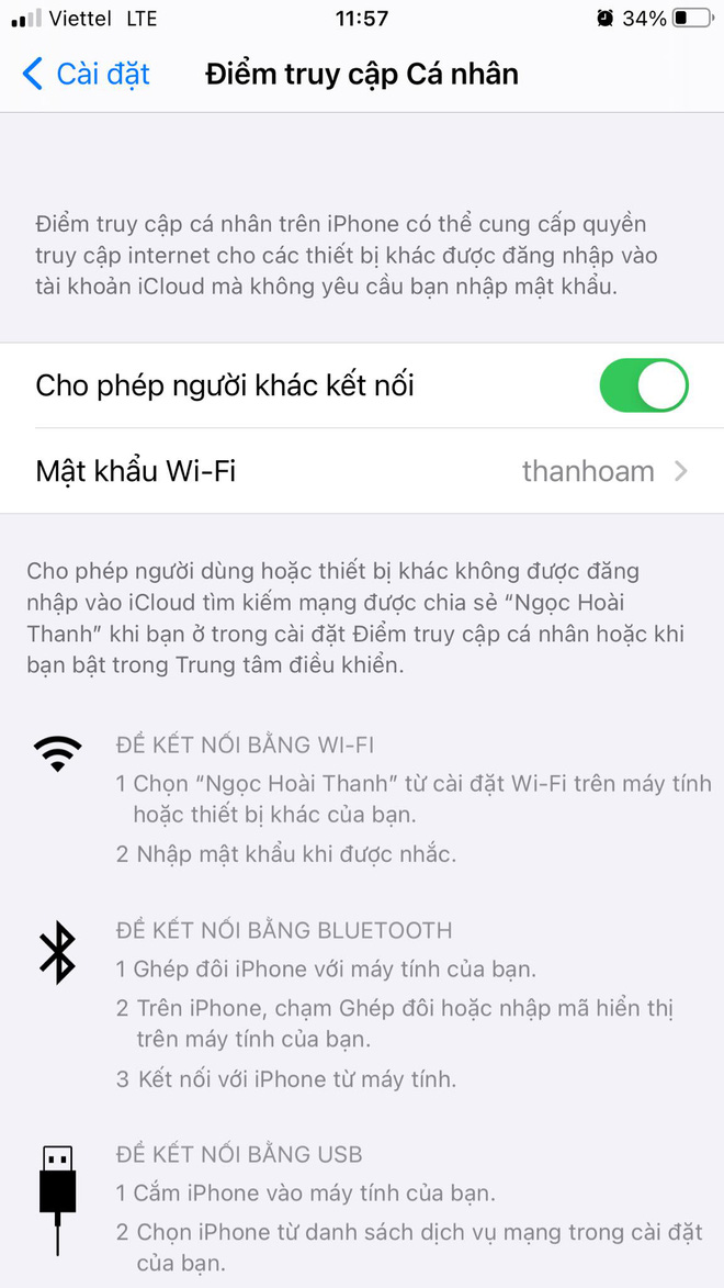 Cách chia sẻ Internet từ iPhone nhanh nhất - Ảnh 1.