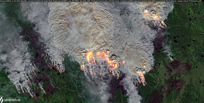 Loạt thảm họa tự nhiên 2020 qua ảnh chụp vệ tinh: Không khác nào địa ngục có thật - Ảnh 3.