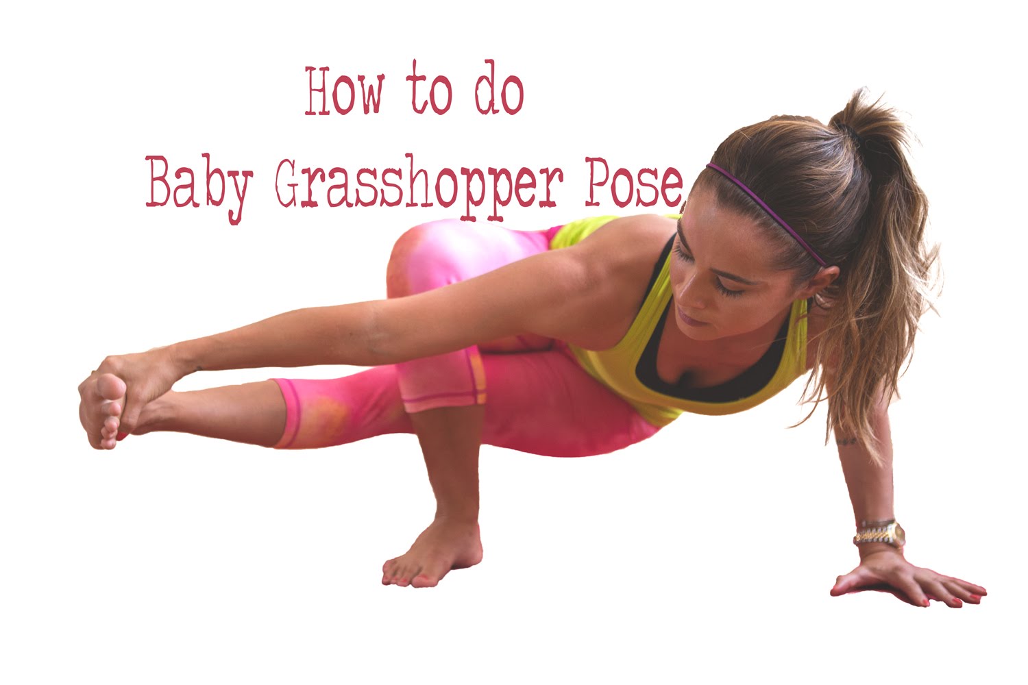 Tư thế con châu chấu (grasshopper pose) trong yoga.