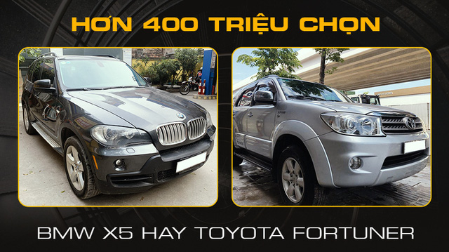 Mua SUV 7 chỗ nhưng chỉ có hơn 400 triệu, chọn BMW X5 2006 hay Toyota Fortuner hơn 10 năm tuổi? - Ảnh 1.