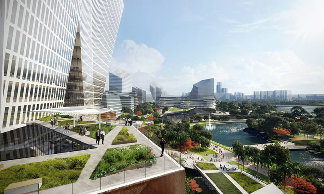 Dự án thành phố tương lai của ông lớn công nghệ Tencent: rộng 2 km vuông, không bóng ô tô, tận dụng phương tiện tự hành - Ảnh 1.
