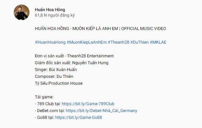 Giang hồ mạng Huấn Hoa Hồng ngang nhiên làm MV quảng cáo game đánh bạc: Có thể bị xử lý hình sự - Ảnh 4.