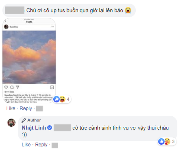 Kiều Ly (Người ấy là ai) đăng status tâm trạng, chú bộ đội Nhật Linh phải thay mặt giải thích để con dân đỡ lo - Ảnh 1.