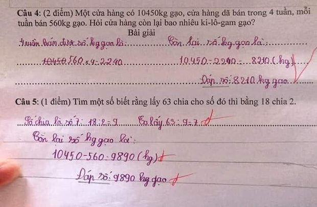 Bài toán gây lú vì trò làm đúng nhưng cô chữa thành sai, cộng đồng mạng tranh cãi dữ dội - Ảnh 2.