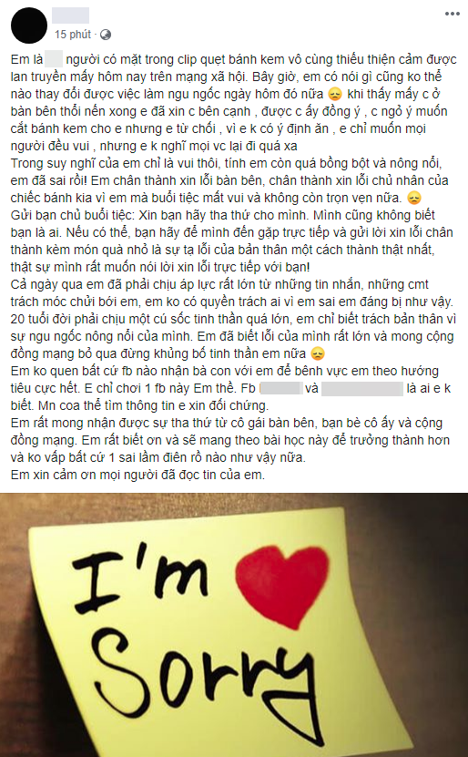 Cô gái thò tay chấm bánh kem bàn bên bị chỉ trích ầm ĩ khắp MXH bất ngờ lên tiếng xin lỗi, xuất hiện hàng loạt người tự xưng là họ hàng vào bênh vực khiến dân mạng phẫn nộ thêm - Ảnh 5.