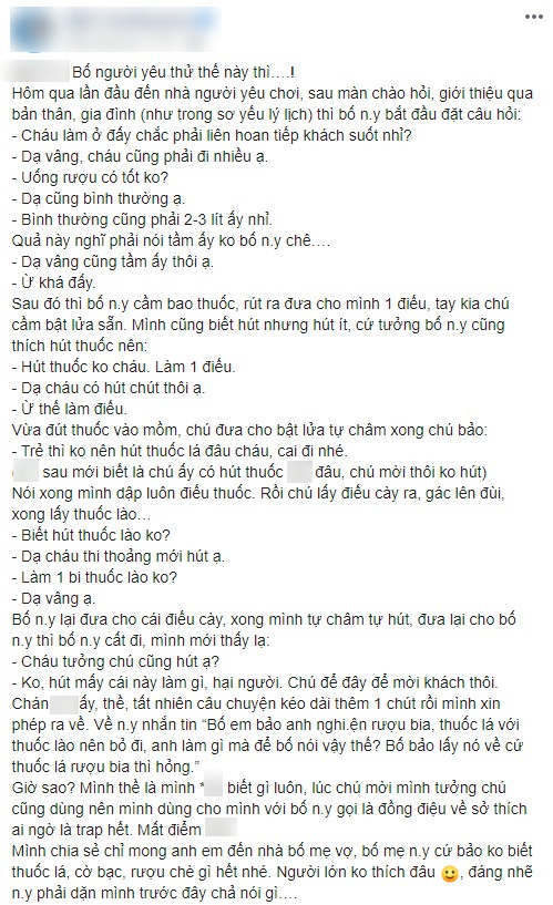 Về ra mắt được bố bạn gái bưng rượu quý, vác điếu cày ra mời, chàng trai khóc thét vì sa bẫy chiêu thử con rể đỉnh cao của bác trai - Ảnh 1.