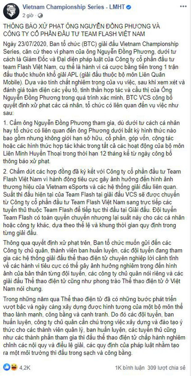 Độc quyền: Phương Top chính thức lên tiếng xin lỗi sau án phạt, khẳng định rời Team Flash không phải vì cá độ! - Ảnh 2.