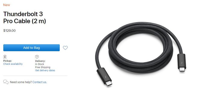 Apple “hét giá” cáp Thunderbolt 3 Pro 129 USD, nghe có vẻ vô lý nhưng ngẫm lại thì khá thuyết phục - Ảnh 1.