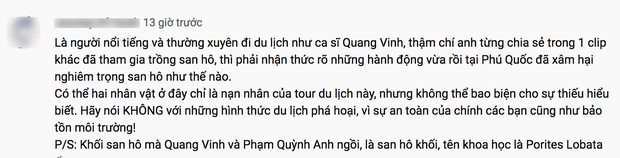 Quang Vinh bị chỉ trích là “phá hoại” vì ngồi lên rạn san hô để quay clip du lịch ở Phú Quốc - Ảnh 4.