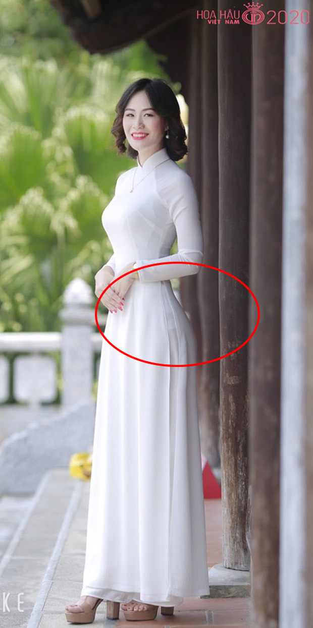 Thí sinh Hoa hậu Việt Nam 2020 lộ ảnh photoshop quá đà: Eo nhỏ siêu thực nhưng mỗi tội... chỉnh lố đến méo cả cột - Ảnh 2.