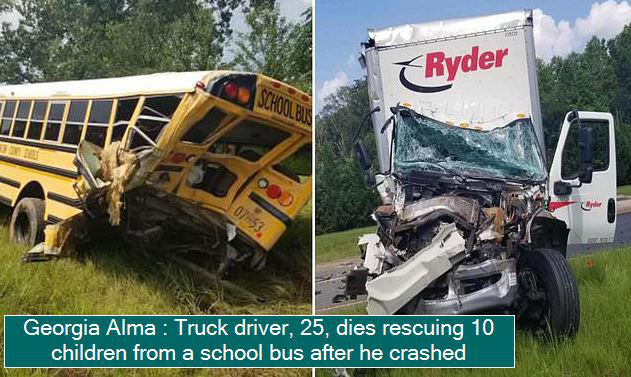 Mỹ: Tài xế xe tải tử vong sau khi lao lên xe buýt cứu người - Ảnh 2.