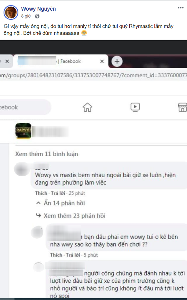 Rộ tin Wowy và Rhymastic đánh nhau dữ dội tại bãi giữ xe, người trong cuộc đã lên tiếng - Ảnh 1.