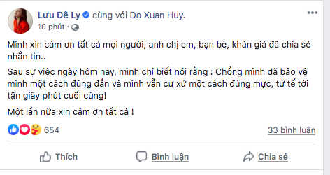 Lưu Đê Ly: Chồng đã bảo vệ mình một cách đúng đắn - Ảnh 3.