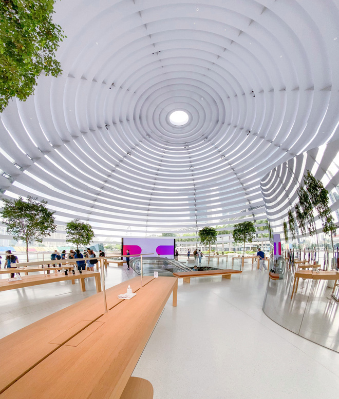 Tham quan Apple Store hình cầu nổi trên mặt nước vừa mới được khai trương tại Singapore - Ảnh 6.