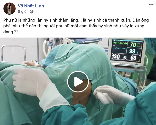 Nhật Linh - vợ Văn Đức chia sẻ clip về sinh nở: Đàn ông phải thế nào thì phụ nữ mới thấy hy sinh là xứng đáng - Ảnh 1.