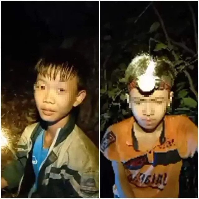 Thái Nguyên: Giải cứu 2 học sinh mắc kẹt ở vách đá cheo leo trên núi Nản - Ảnh 2.