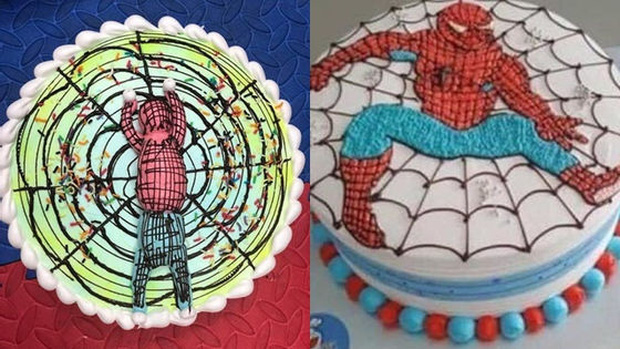 Cười ra nước mắt với chiếc bánh kem Spider-man phiên bản lỗi, nhìn tới nhìn lui vẫn không thấy giống bản gốc ở điểm nào - Ảnh 3.