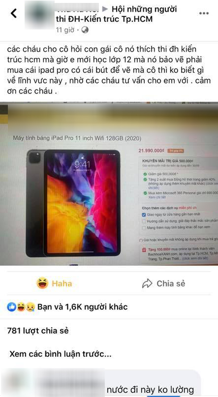 Phụ huynh nhờ sinh viên Kiến trúc tư vấn mua iPad cho con học vẽ, đọc hàng loạt lời khuyên xong người mẹ ngã ngửa vì nhận ra mình bị con lừa - Ảnh 1.