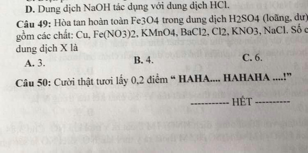 Đề kiểm tra xuất hiện câu hỏi có nội dung lạ, học trò đọc xong cười không nhặt được mồm nhưng chẳng biết giáo viên chấm điểm bằng cách nào - Ảnh 1.