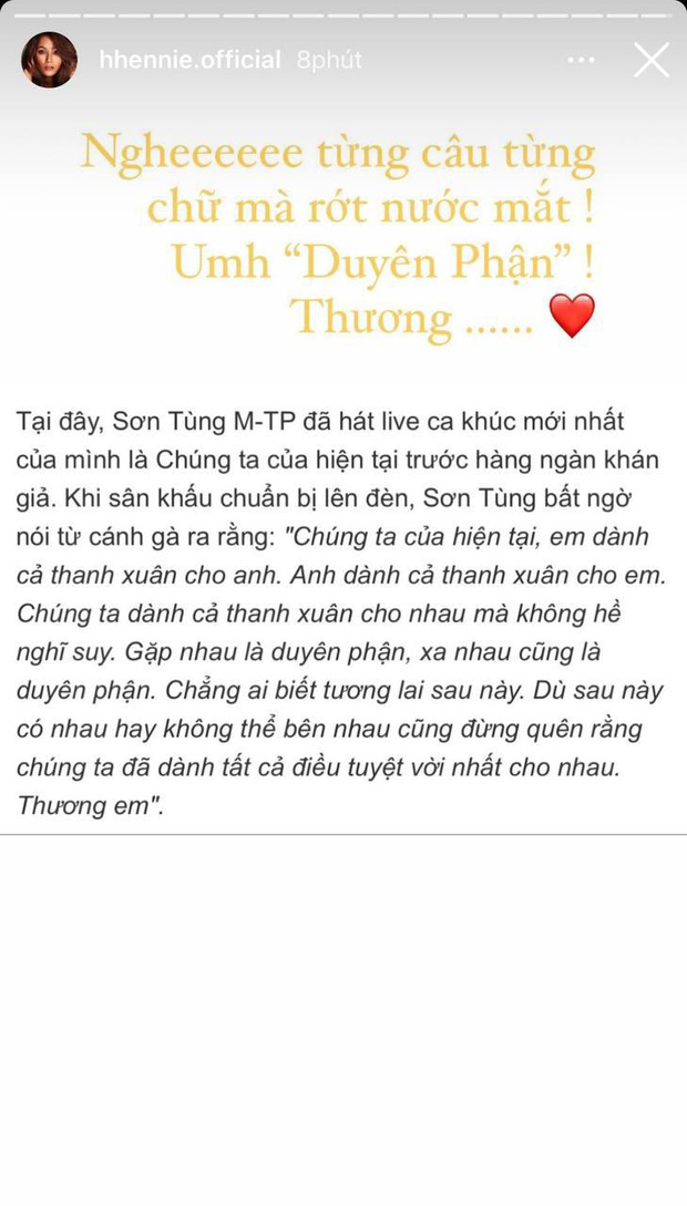 H’Hen Niê có động thái đặc biệt giữa lúc Sơn Tùng M-TP và bạn gái tin đồn Thiều Bảo Trâm vướng drama tan vỡ vì “trà xanh” - Ảnh 1.