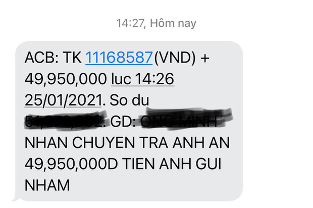 Hành khách đi chuyến Grab 25 nghìn chuyển nhầm 50 triệu đã nhận lại tiền từ tài xế, tiết lộ thông tin bất ngờ - Ảnh 1.