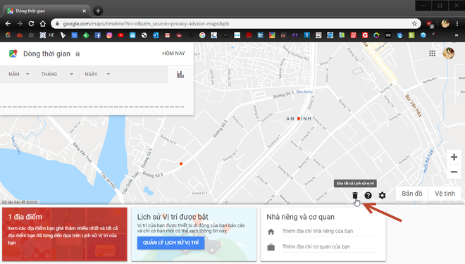 Mách bạn cách xóa lịch sử vị trí khi sử dụng Google Maps - Ảnh 1.