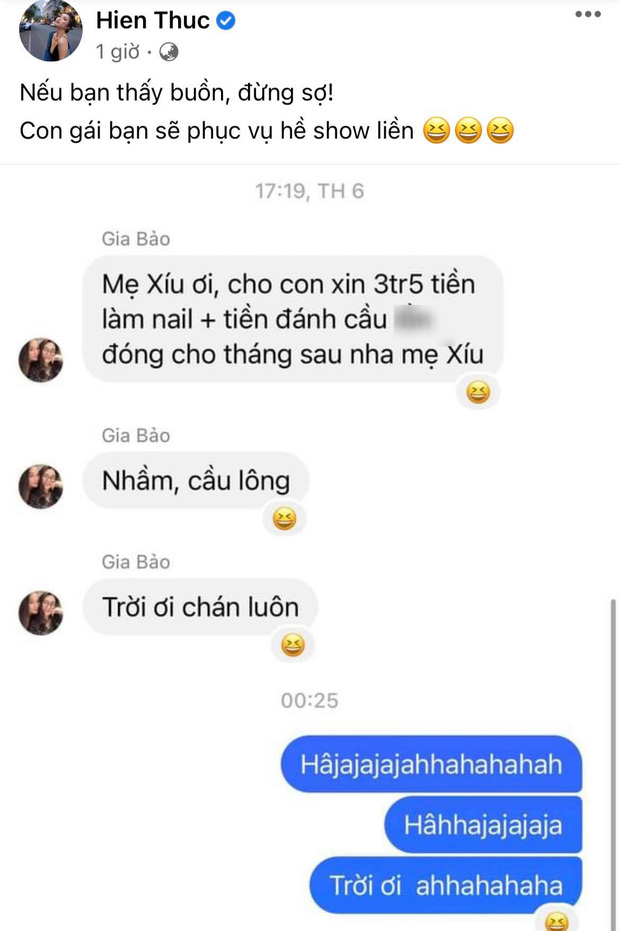 Hiền Thục lên tiếng sau lùm xùm tin nhắn sai chính tả thành từ tục tĩu, tiết lộ tính cách thật của con gái - Ảnh 4.