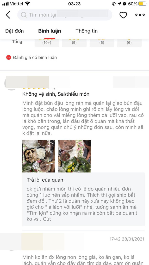 Bị comment chê dở, chủ quán lòng gây ngỡ ngàng với màn đối đáp hết bảo khách “Cút” rồi lại “Lượn”, rồi “mở mắt ra mà xem người khác comment khen ngon”! - Ảnh 1.