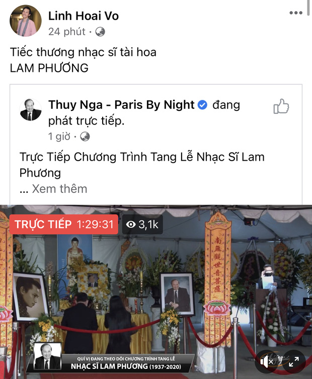 Tang lễ NS Lam Phương ở Mỹ: Người thân khóc nghẹn, NS Hoài Linh và Phạm Quỳnh Anh nói lời tiễn biệt từ Việt Nam - Ảnh 7.