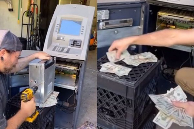 Người đàn ông mua lại chiếc máy ATM cũ, đập ra định bán sắt vụn thì phát hiện thứ gây choáng - Ảnh 2.