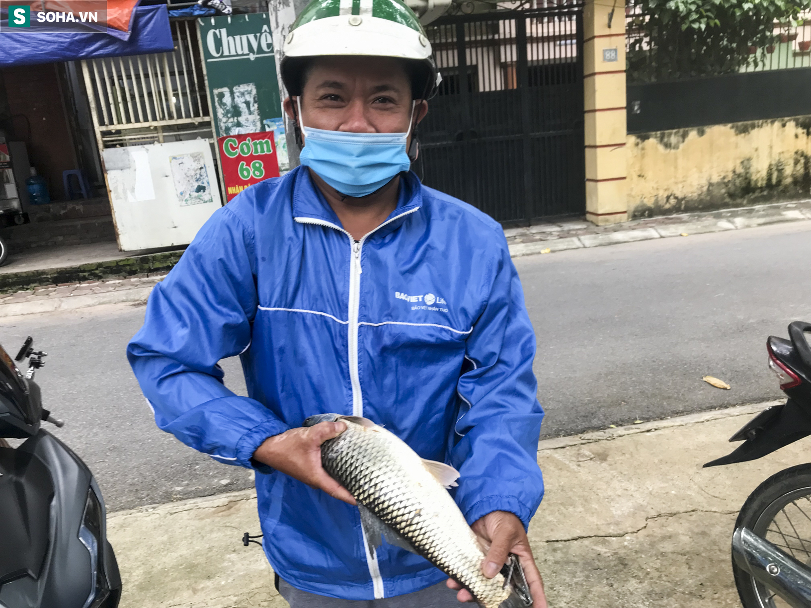 Nước sông Tô Lịch bỗng chuyển màu xanh ngắt hiếm thấy, người dân hân hoan bắt hàng tạ cá - Ảnh 11. Nước sông Tô Lịch bỗng chuyển màu xanh ngắt hiếm thấy, người dân hân hoan bắt hàng tạ cá - Ảnh 11.