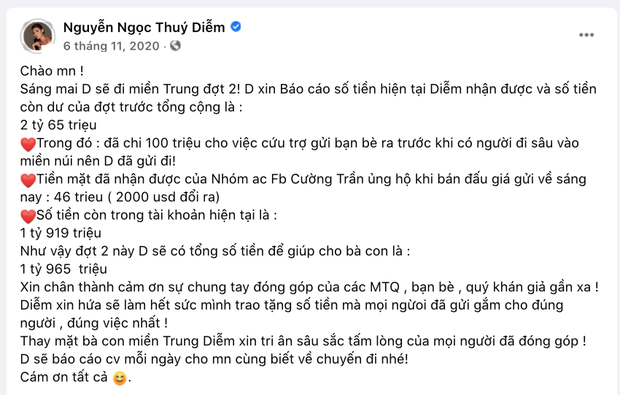 Thuý Diễm chính thức lên tiếng sau khi bị CEO Đại Nam gọi tên vào drama sao kê tiền từ thiện miền Trung! - Ảnh 2.