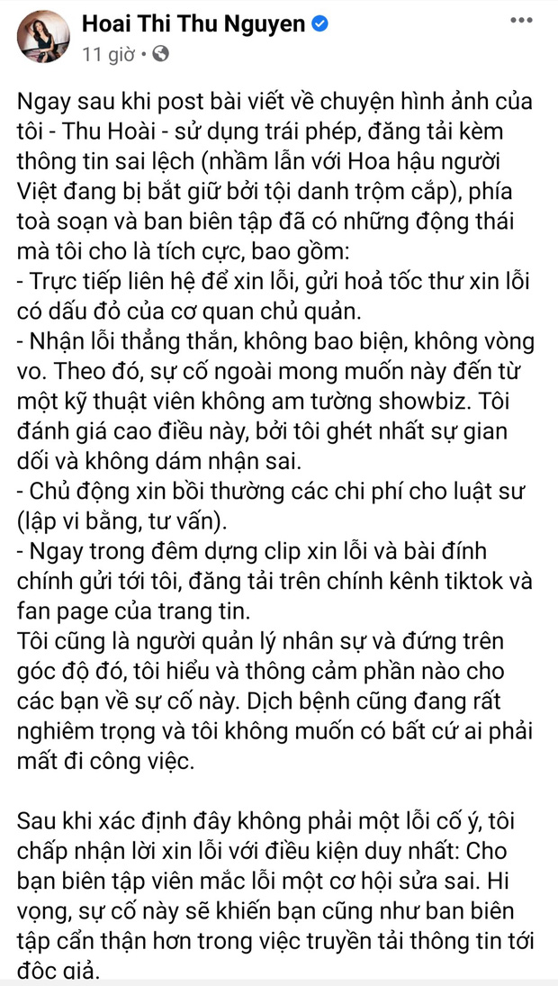 Bị nhầm lẫn với Hoa hậu trộm đồng hồ Rolex 2 tỷ, Thu Hoài bức xúc lên tiếng! - Ảnh 1.