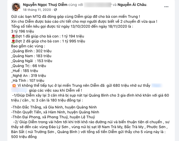 Thuý Diễm chính thức lên tiếng sau khi bị CEO Đại Nam gọi tên vào drama sao kê tiền từ thiện miền Trung! - Ảnh 3.