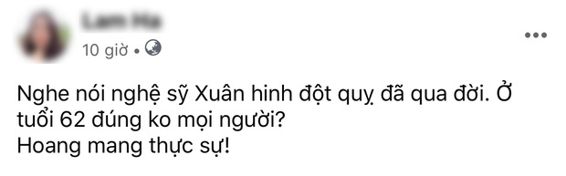 NS Xuân Hinh chính thức có động thái phủ nhận tin đồn qua đời, nhắn nhủ 1 điều đến người hâm mộ - Ảnh 3.