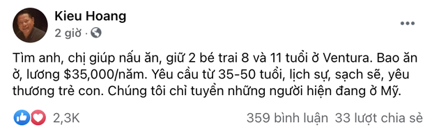 Bồ cũ tỷ phú 77 tuổi của Ngọc Trinh tuyển giúp việc lương gần 800 triệu, chỉ cần đáp ứng đủ 5 yêu cầu! - Ảnh 1.