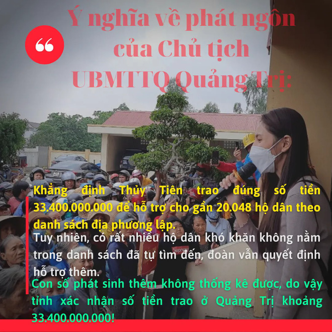 Phía Thuỷ Tiên làm rõ lý do không thống kê được chính xác số tiền từ thiện ở Quảng Trị? - Ảnh 2.