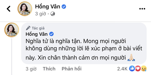 Hồng Vân bức xúc lên tiếng, bảo vệ NS Hoài Linh và bố ruột vừa qua đời bị antifan xúc phạm nặng nề - Ảnh 3.