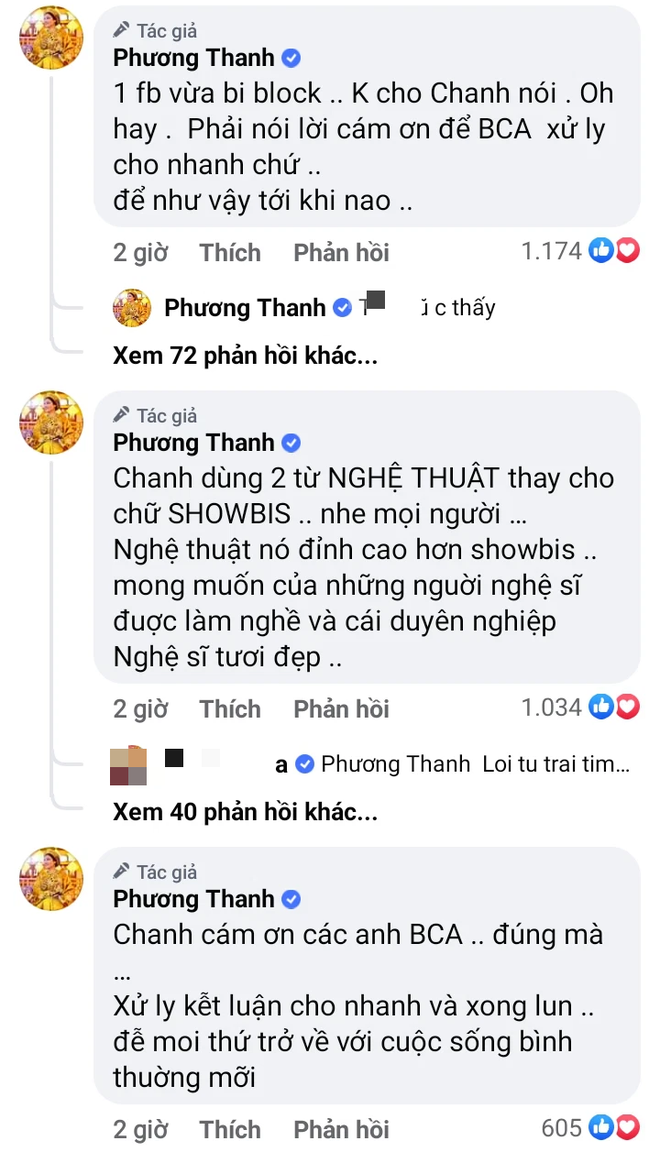 Ca sĩ Phương Thanh cảm ơn Bộ Công an: Trắng đen tới lúc phải rõ ràng, cá nhân ai làm sai phải chịu thôi - Ảnh 2.