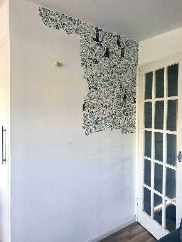 Nữ họa sĩ vẽ nhật ký lên đầy tường khi cách ly, hình ảnh bé xíu xiu mà cái nào cũng có ý nghĩa riêng cả - Ảnh 6.
