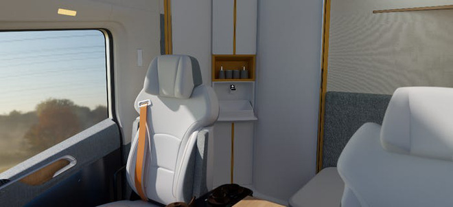 Hãng xe Trung Quốc ra mắt xe đầu kéo chạy điện có khả năng tự lái, tích hợp cả bếp, phòng tắm lẫn phòng ngủ - Ảnh 4. Hãng xe Trung Quốc ra mắt xe đầu kéo chạy điện có khả năng tự lái, tích hợp cả bếp, phòng tắm lẫn phòng ngủ - Ảnh 4.