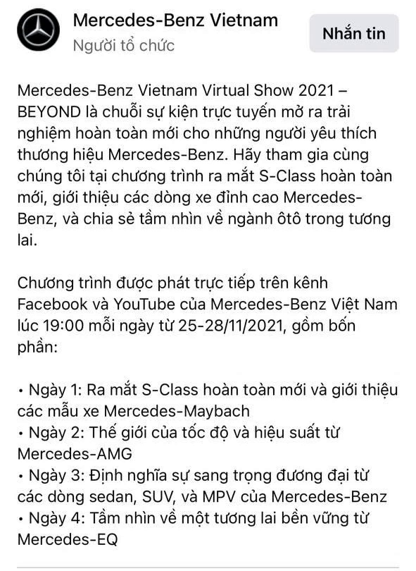 Mercedes-Benz Việt Nam chốt lịch ra mắt S-Class vào tuần sau, hứa hẹn hé lộ thêm thông tin hot về dòng EQ - Ảnh 1.
