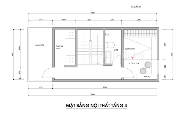 Thiết kế nhà ống 3 tầng cực hợp lý cho 5 người ở với chi phí chỉ 180 triệu đồng - Ảnh 3.